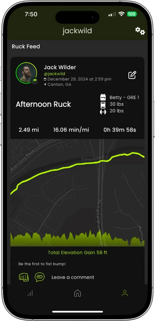 RUCKR Mobile App Mockup 1